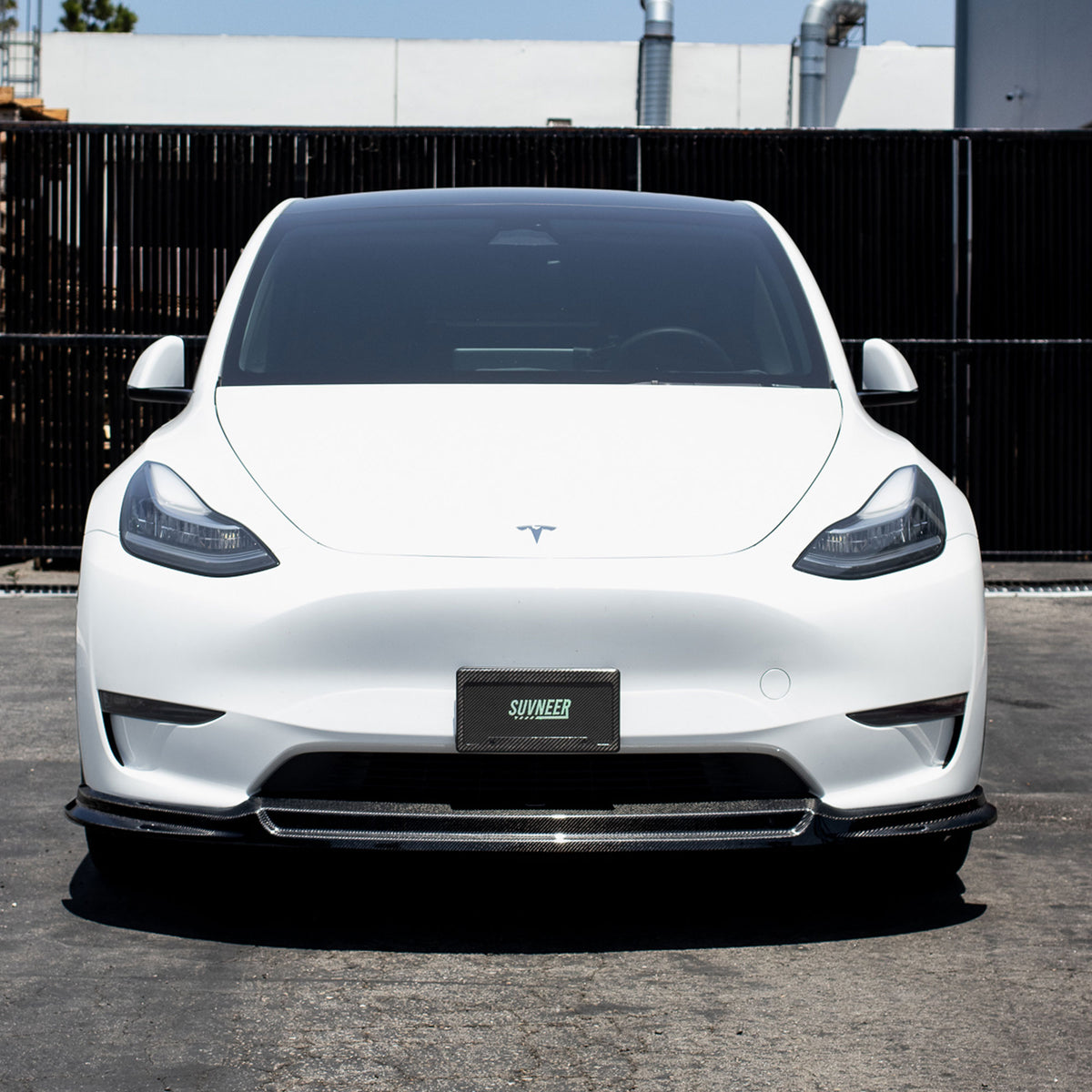 Suvneer Motorsports Carbon Fiber Front Lip For Tesla Model Y EVANNEX suvneer-motorsports-carbon-fiber-front-lip-for-tesla-model-y-evannex