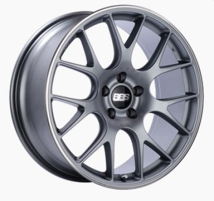 BBS CHR 19x8 5x114.3 ET38 in Satin Titanium for Tesla Model 3 and Y