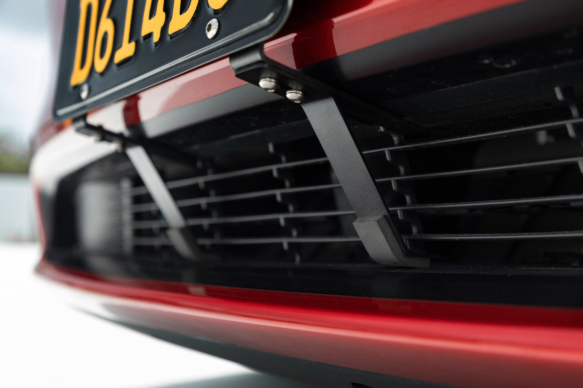 Tesla Front License Plate Holder For Model 3, Model X, Model S, Model Y - Red & Black Auto Car Plate