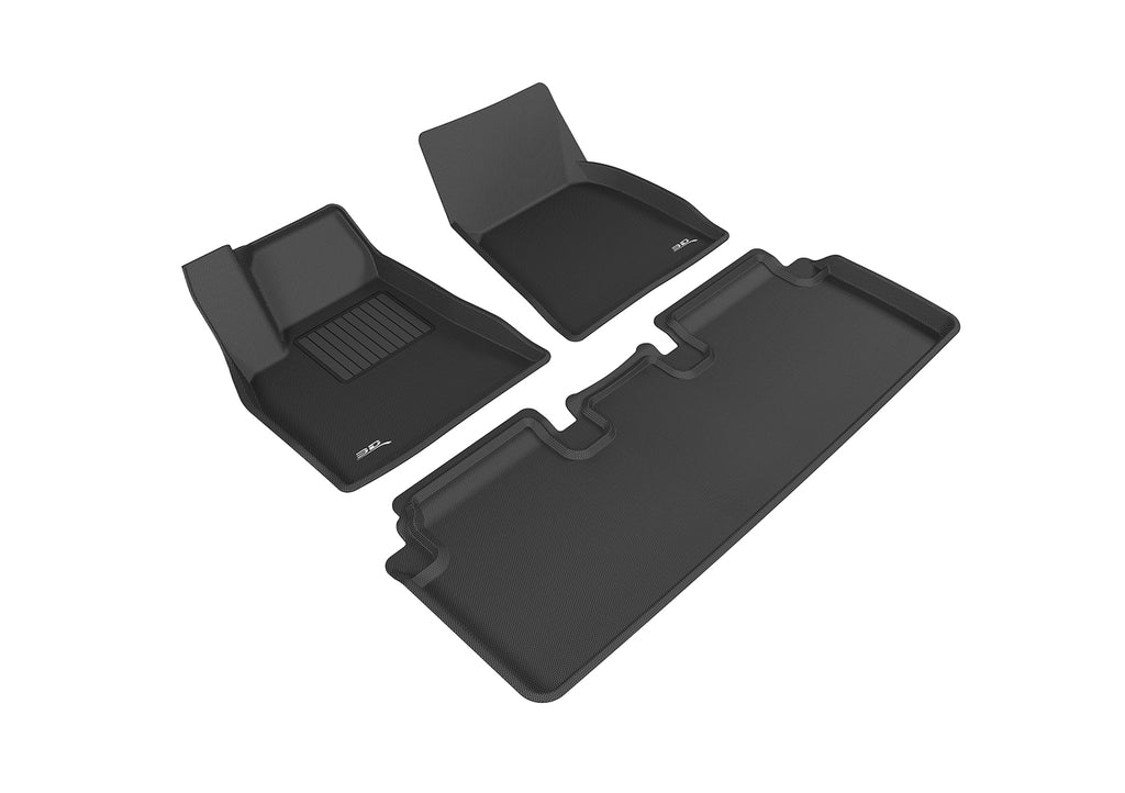 3D MAXpider 2012-2014 Tesla Model S Kagu Floor Mats - Black