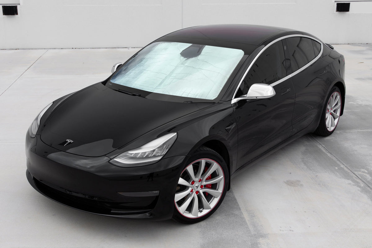 Tesla Model 3 Sunshade for Glass Roof, Front Windshield Shade and