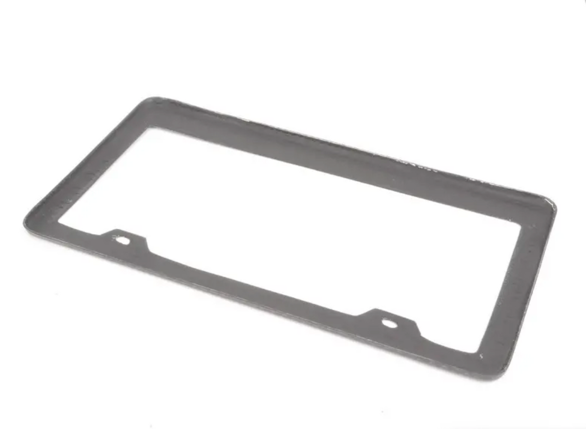 Universal AM License Plate Frame; Black Carbon Fiber (Universal; Some Universal AM License Plate Frame; Black Carbon Fiber (Universal; Some