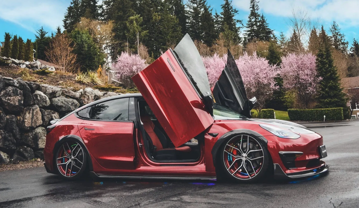 Vertical Doors for Tesla Model 3 Owners EVANNEX Aftermarket