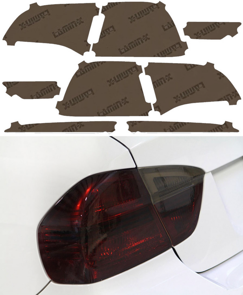 LAMIN-X Complete Tail Light Covers For Tesla Model 3 2018+