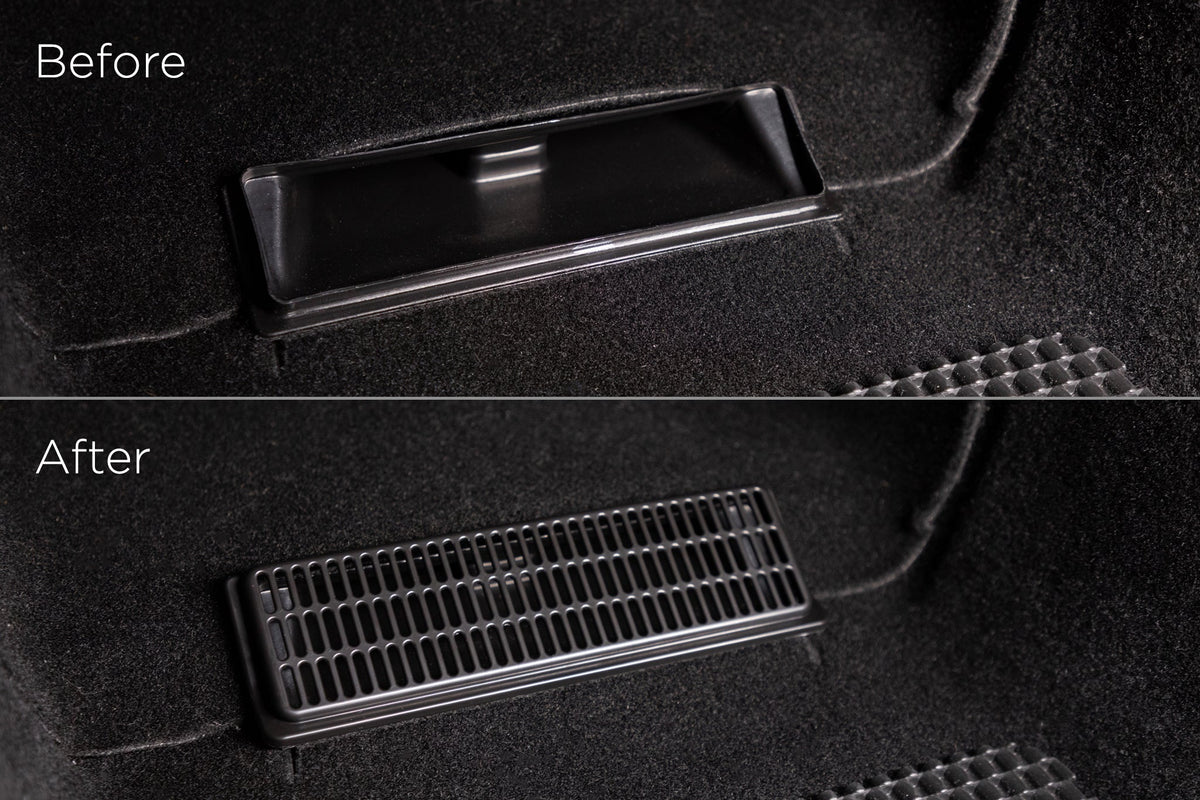 KUNIST for Tesla Model Y Under Seat Air Vent Cover, Backseat Air  Conditioning Outlet Vent Deflector Grille Protector Snap-in Installation  Intake Grid