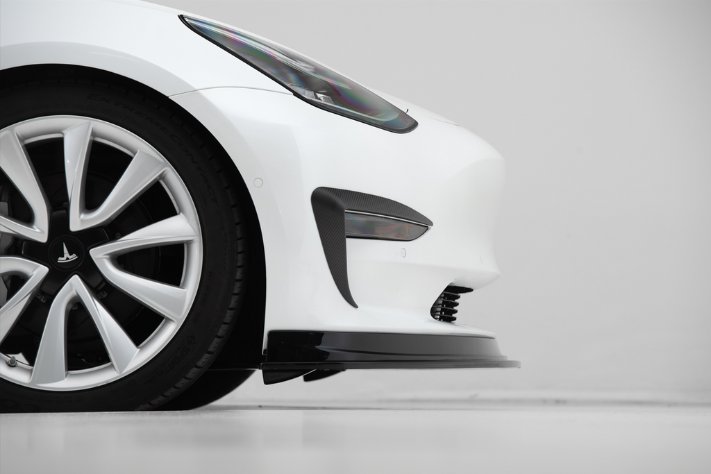 EVANNEX Carbon Fiber Fog Light Eyelids for Tesla Model 3