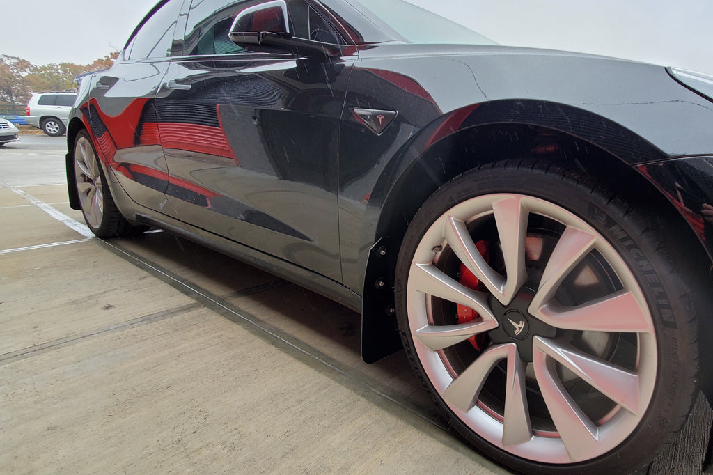 Rally Armor Premium Black UR Mud Flaps for Tesla Model 3