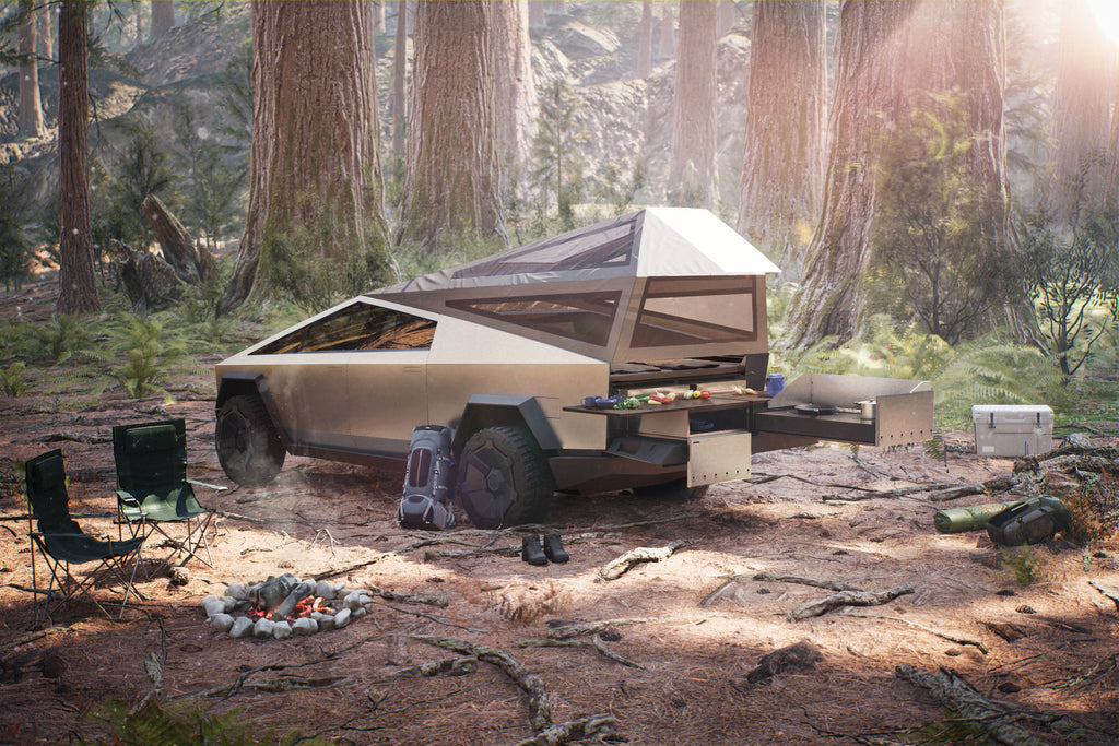 Tesla Unveils $2,975 'Basecamp' Tent Attachment for the Cybertruck