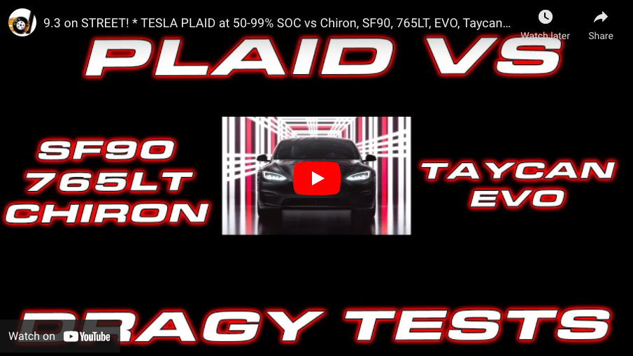 DragTimes Compares Plaid Model S Against The Best