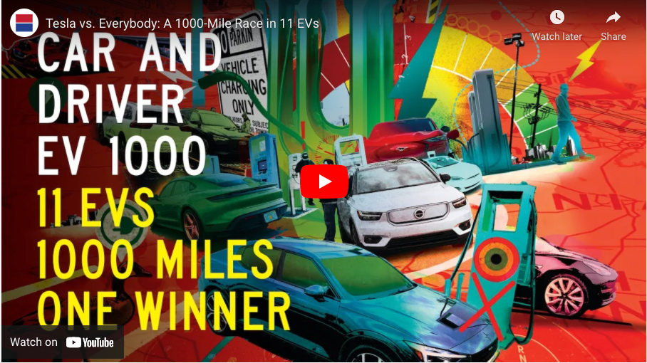 Must Watch! Tesla vs. Everybody: A 1000-Mile Race in 11 EVs