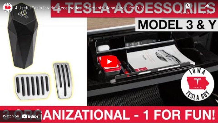 4 Must Have Interior Accessories by Iowa Tesla Guy