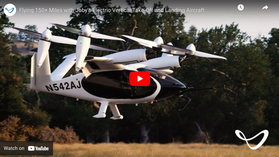 Checkout This 150+ Mile Flight On The Joby Electric VTOL Prototype
