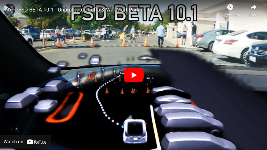 FSD BETA 10.1 - Unprotected Lefts & Parking Lots
