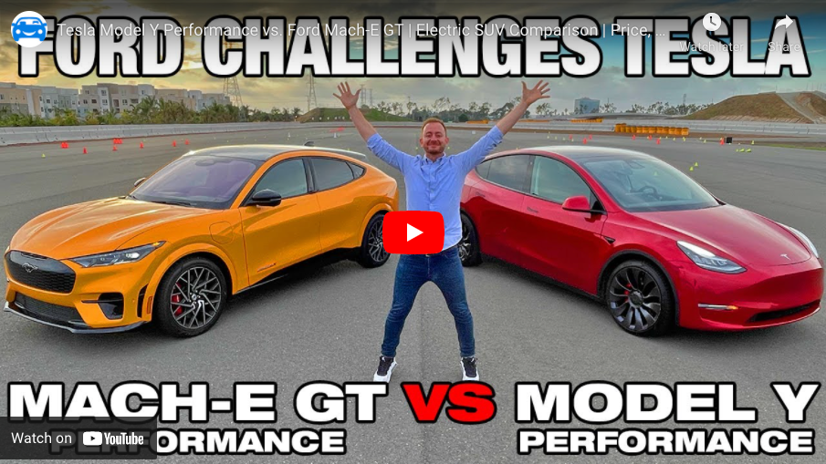 Tesla Model Y Performance vs. Ford Mach-E GT | Electric SUV Comparison | Price, Range & More