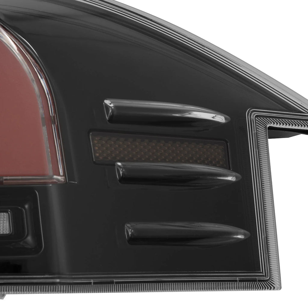 AlphaRex LUXX-Series LED Tail Lights - Black/Red for Tesla Model S 2012-2021