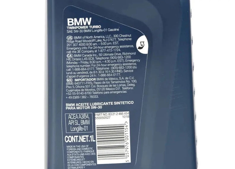 Genuine BMW Oil Change Kit for BMW i3 with Range Extender