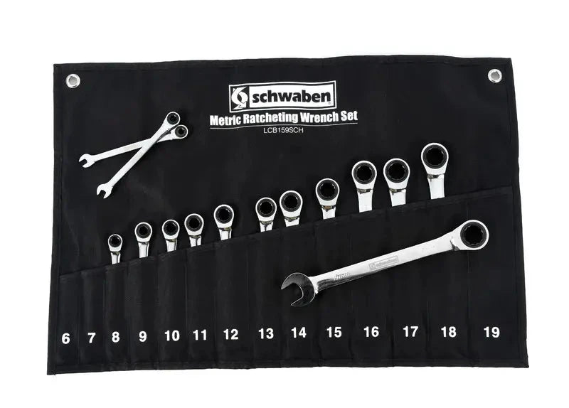 Schwaben Metric Ratcheting 14 Piece Wrench Set for EV Owners