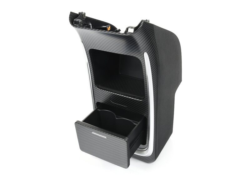 2nd Row Armrest Storage Organizer with Cup Holder for Tesla Model Y