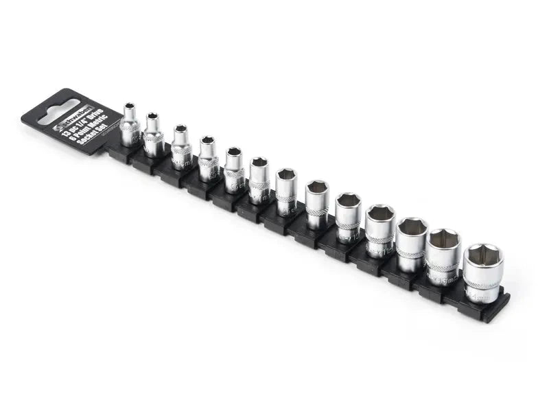 Schwaben 13 PC. 1/4" Drive 6 Point Metric Socket Set for EV Owners