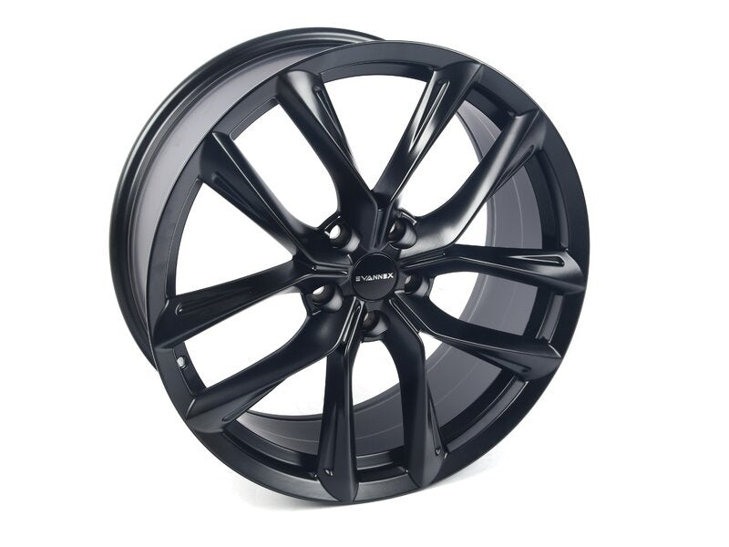 EVANNEX 20" Twin Spoke "Arachnid Style" - Satin Black For Tesla Model S/X Owners (Set of 4)