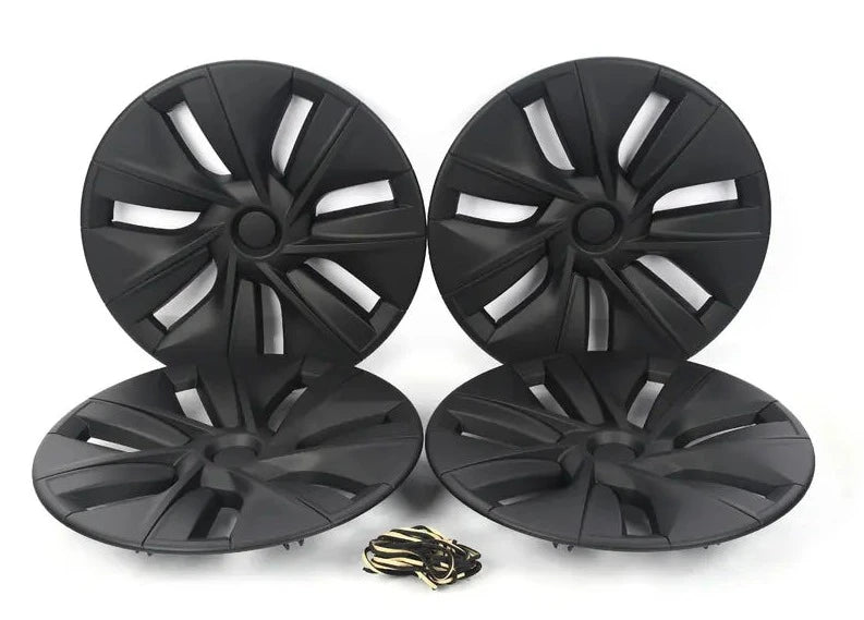 EVANNEX Matte Black 19" Gemini Wheel Aero Covers Replacement For Tesla Model Y