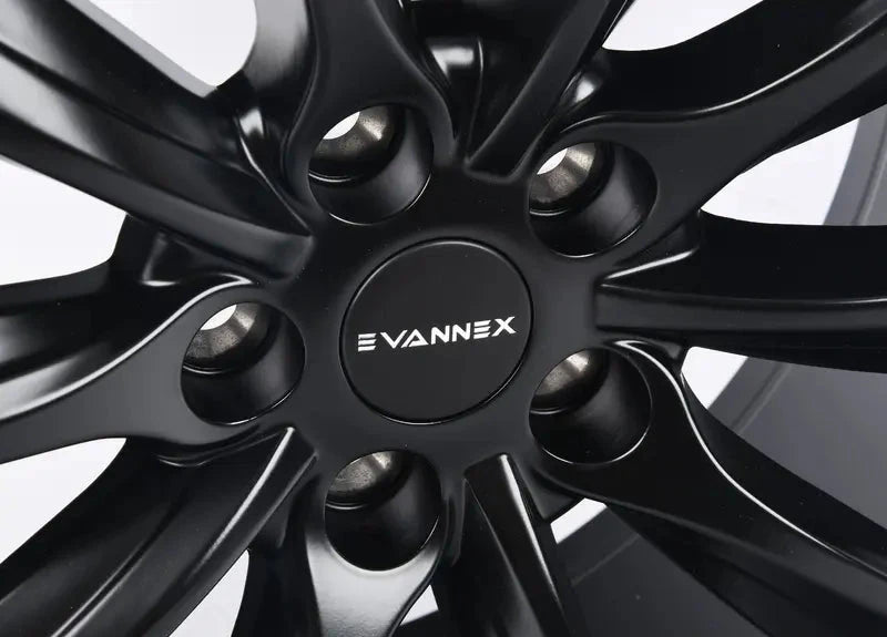 Blemished EVANNEX 19x8.5" Turbine-Style Flow Formed Wheels for Model 3/Y - Satin Black