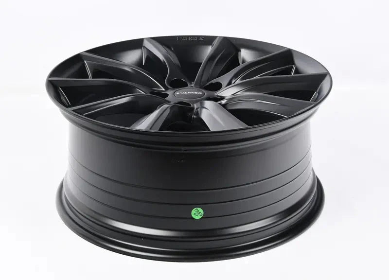 Blemished EVANNEX 19x8.5" Turbine-Style Flow Formed Wheels for Model 3/Y - Satin Black