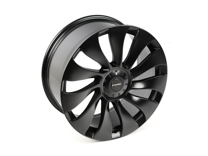 EVANNEX 20" UltraTurbine Style Wheel Set - Satin Black For Tesla Model 3 and Model Y