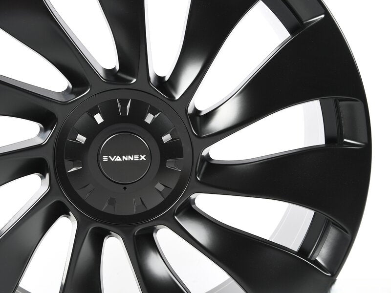 EVANNEX 20" UltraTurbine Style Wheel Set - Satin Black For Tesla Model 3 and Model Y