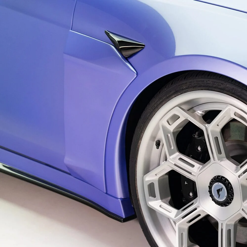 VRS Model S Plaid Add-On Aero Fenders Carbon Fiber PP 2x2 Glossy