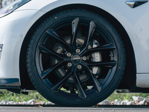 EVANNEX 20" Twin Spoke "Arachnid Style" Wheels - Satin Black For Tesla Model 3/Y Owners (Set of 4)