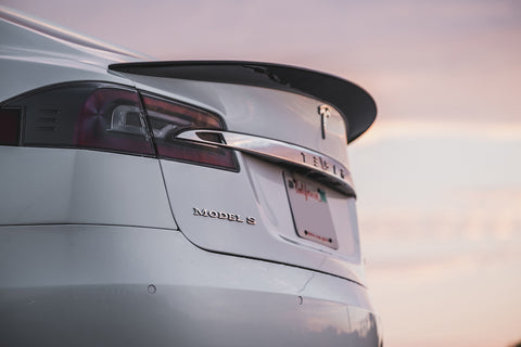 Up Performance Rear Spoiler Model S MAIER Carbon Fiber Rear Spoiler for Tesla Model S – EVANNEX Aftermarket ...