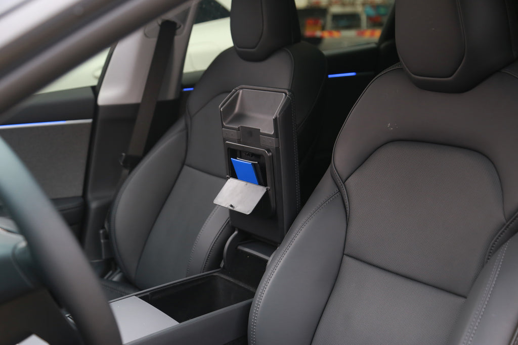 Hidden Armrest Storage Compartment For Tesla Model 3 Highland