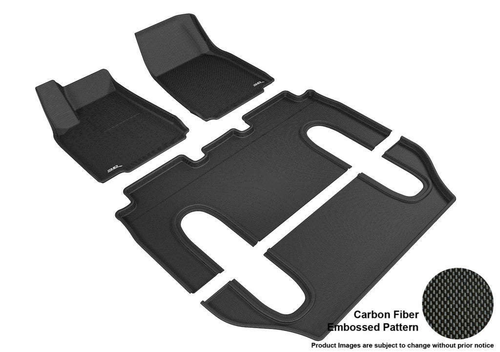 3D MAXpider Kagu Floormats for Tesla Model X 2016-2021 (6 Seater)