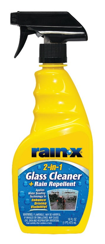  Rain-X 5071268 2-in-1 Glass Cleaner and Rain Repellant, 23 oz.  - Provides a Streak-Free Clean for Automotive Glass While Preventing Sleet,  Snow, Ice, and Road Spray Build Up : Health 