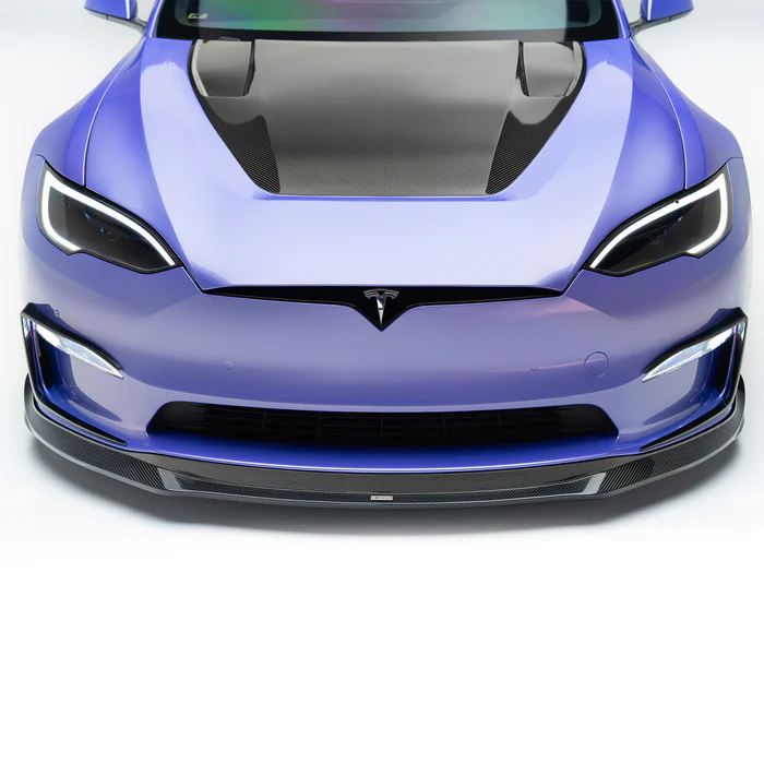 VRS Model S Plaid Add-On Aero Bumper Flares Carbon Fiber PP 2x2 Glossy