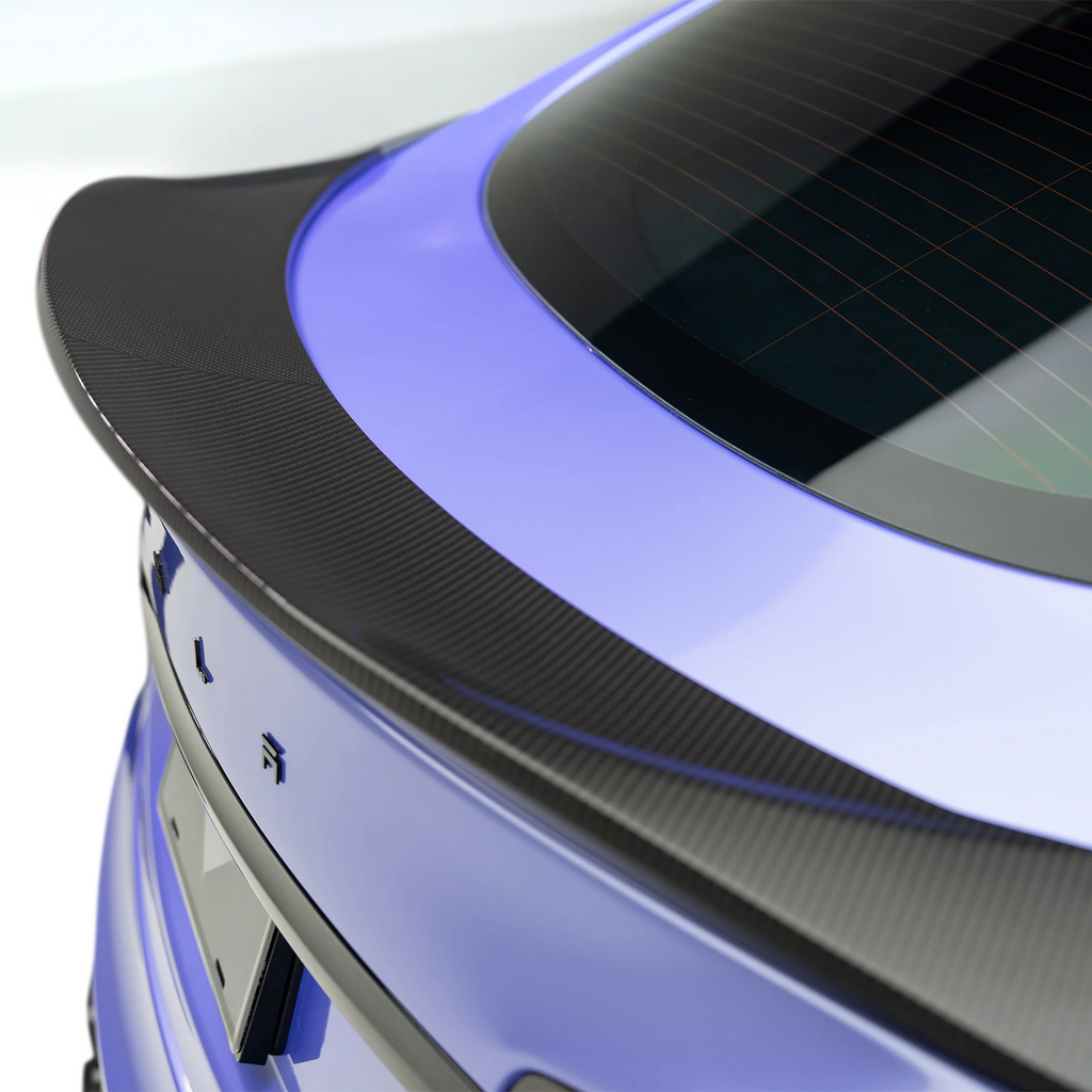 VRS Model S Plaid Aero Decklid Spoiler Carbon Fiber PP 2x2 Glossy