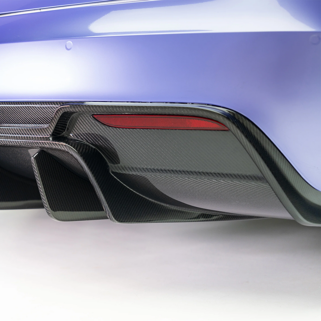 VRS Model S Plaid Aero Rear Diffuser Carbon Fiber PP 2x2 Glossy (OE REPLACEMENT)