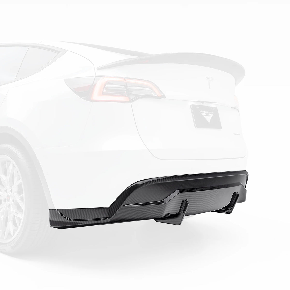 Vorsteiner Aero Rear Diffuser Carbon Fiber PP 2x2 Glossy for Tesla 