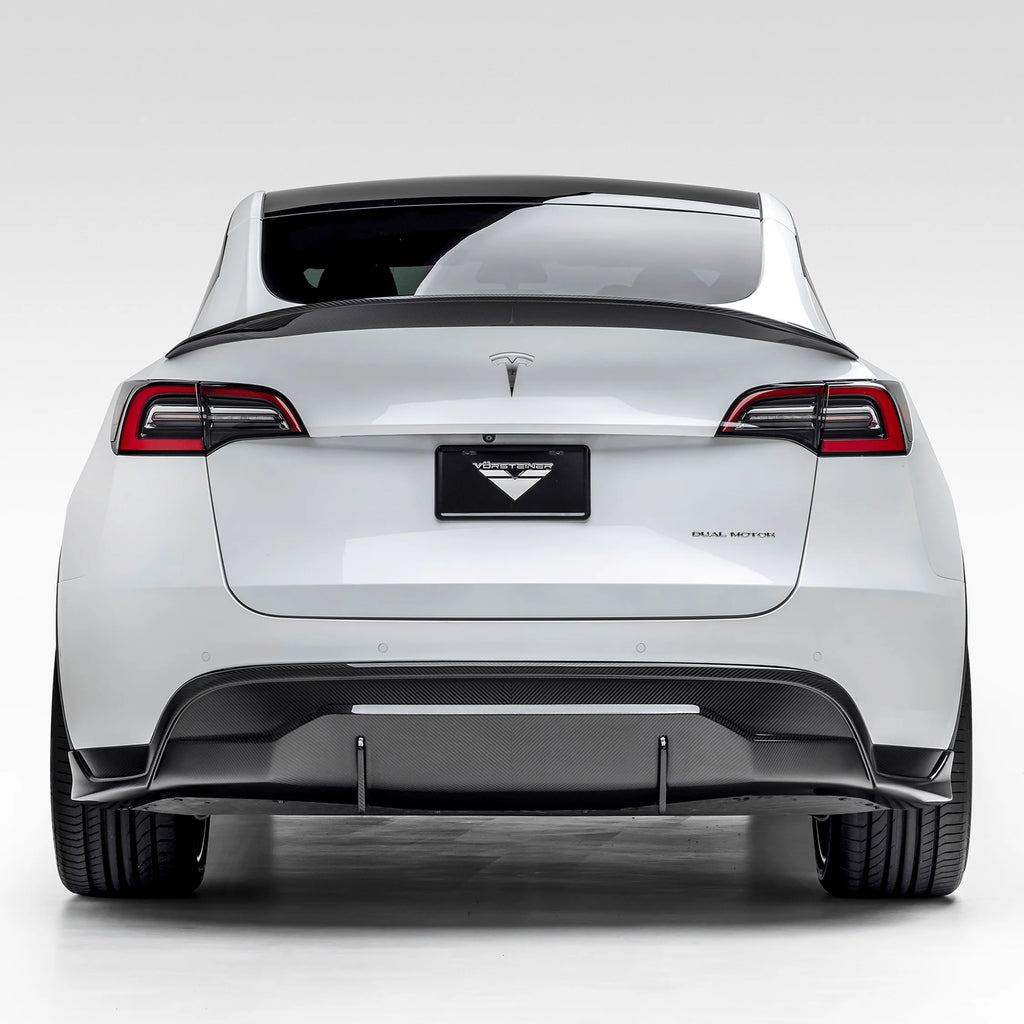 Vorsteiner Aero Rear Diffuser Carbon Fiber PP 2x2 Glossy for Tesla Model Y