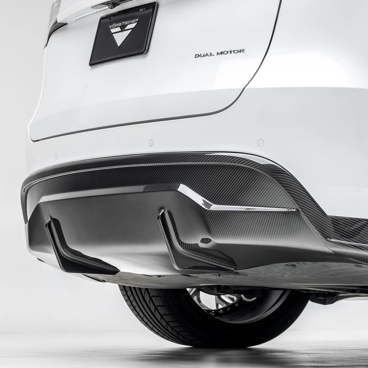 Vorsteiner Aero Rear Diffuser Carbon Fiber PP 2x2 Glossy for Tesla Mod ...
