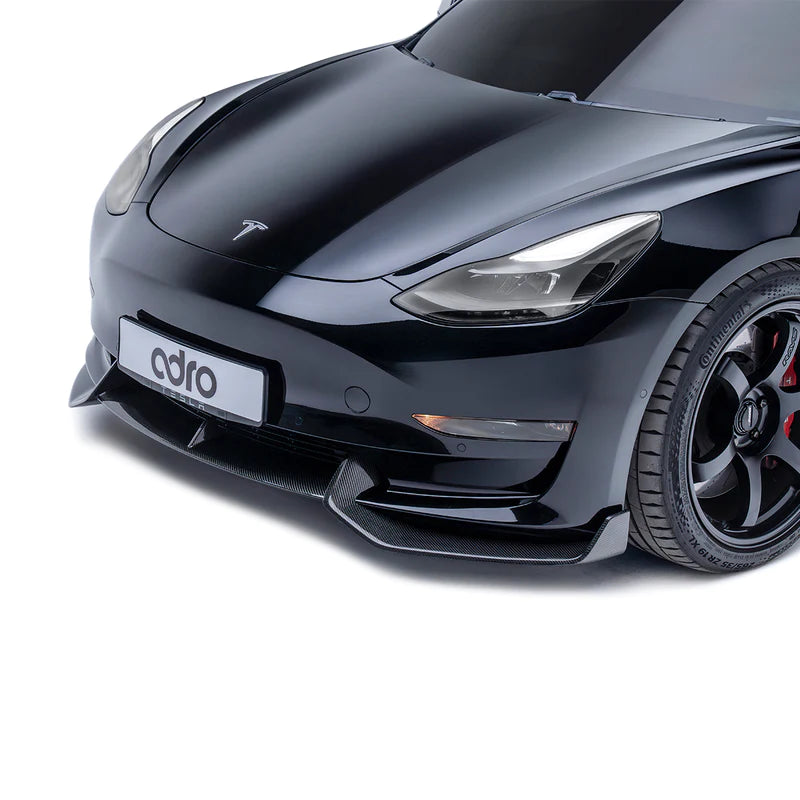 ADRO Carbon Fiber Front Lip V2 for Tesla Model 3
