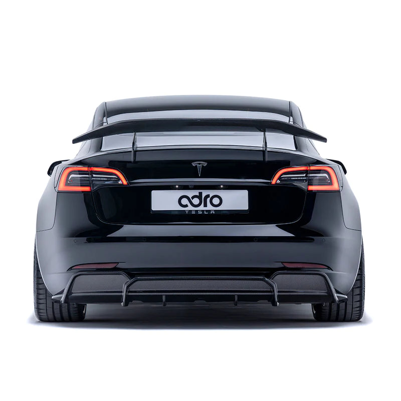 ADRO Carbon Fiber Rear Diffuser V2 for Tesla Model 3 – EVANNEX Aftermarket  Tesla Accessories