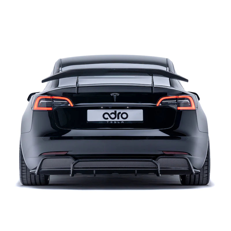 ADRO Carbon Fiber Rear Diffuser V2 for Tesla Model 3 – EVANNEX ...