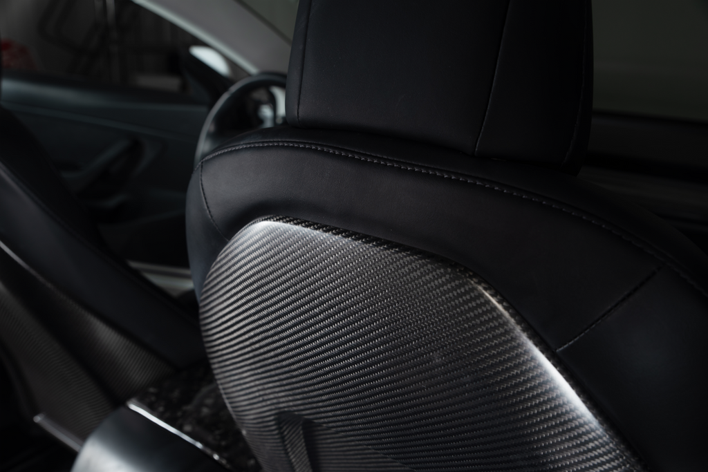 Blemished EVANNEX Carbon Fiber Seat Back Set for Tesla Model 3 and Model Y