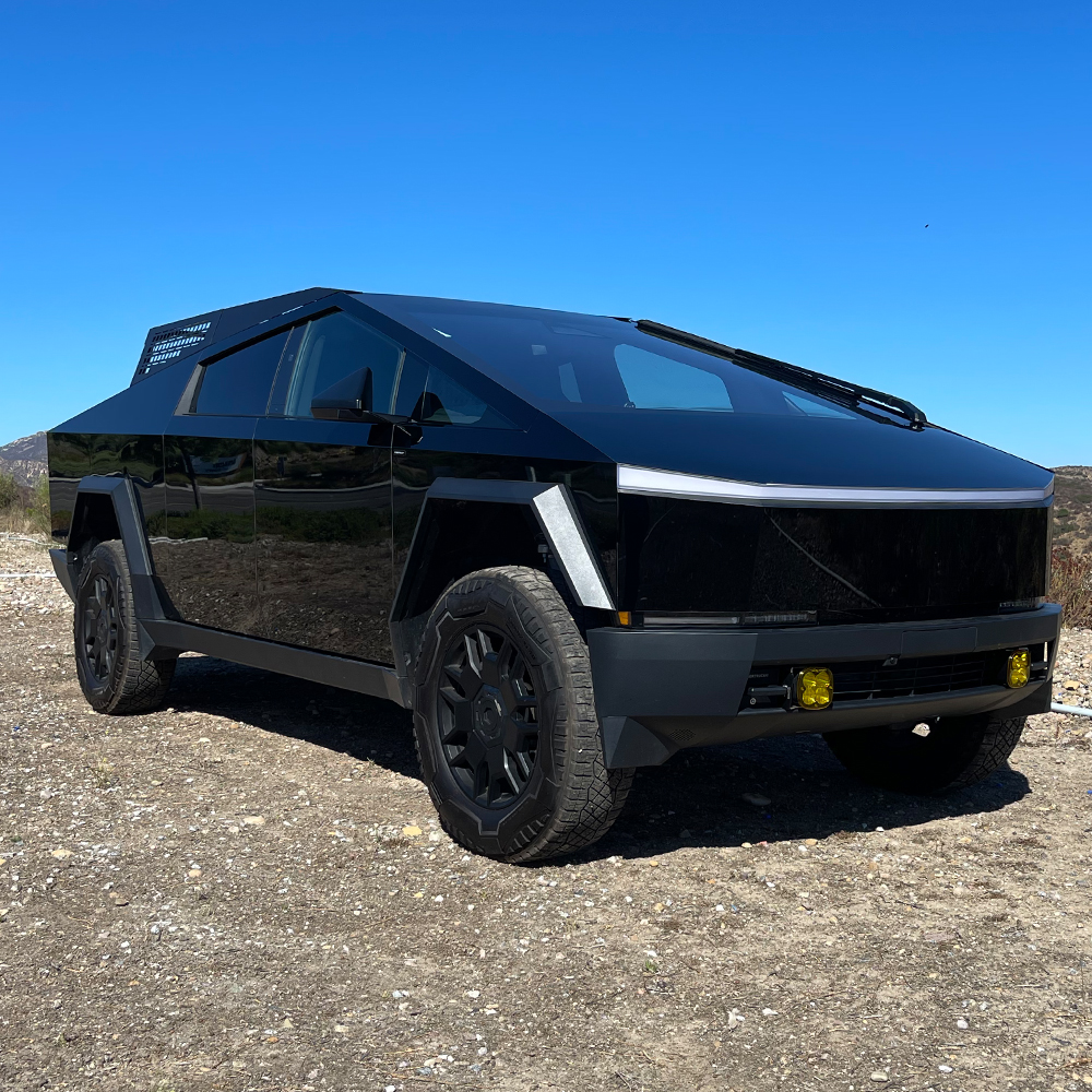 TESLA Cybertruck 24+ MOTO Rack - Stainless Steel & Aluminum Matte Black