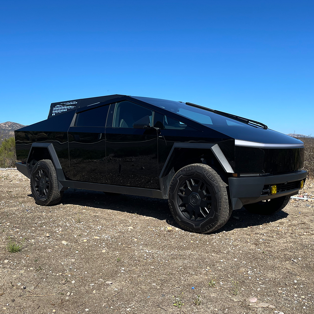 TESLA Cybertruck 24+ MOTO Rack - Stainless Steel & Aluminum Matte Black