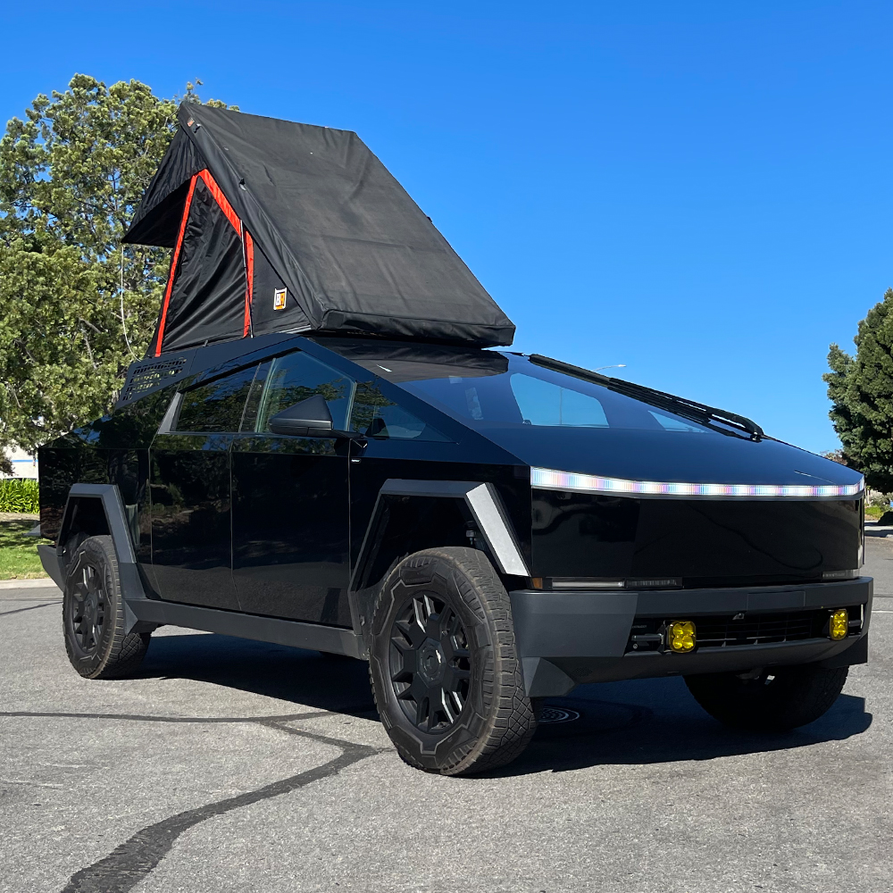 TESLA Cybertruck 24+ MOTO Rack - Stainless Steel & Aluminum Matte Black