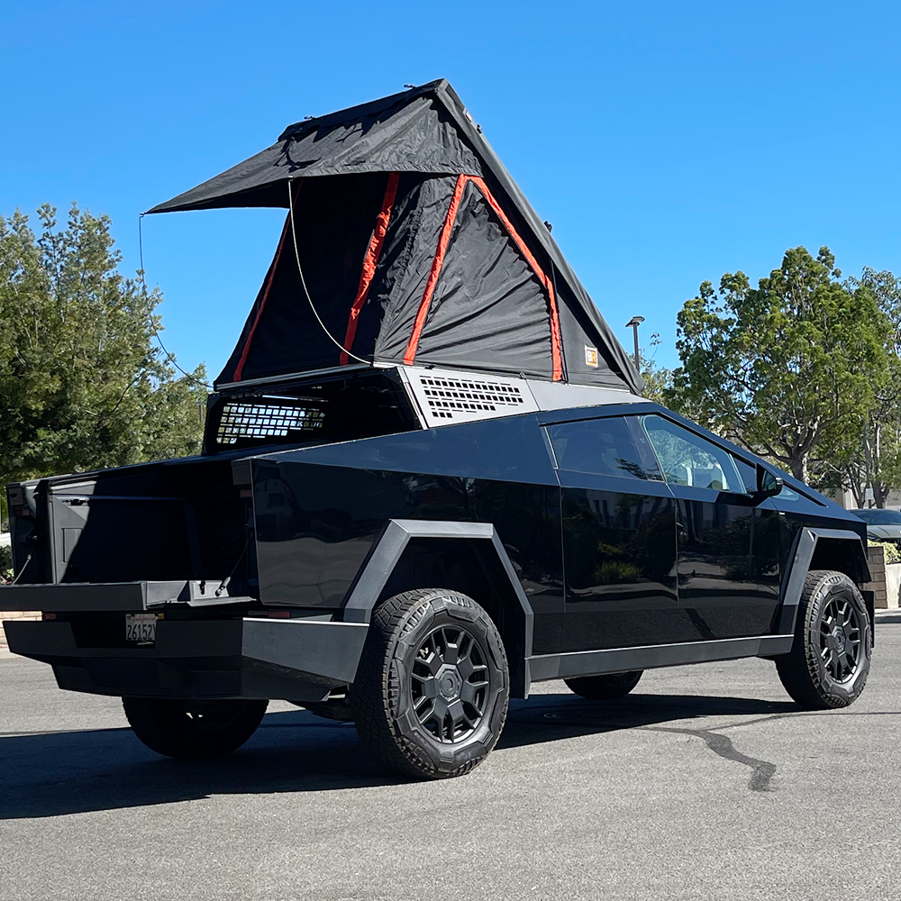 TESLA Cybertruck 24+ MOTO Rack - Stainless Steel & Aluminum Matte Black