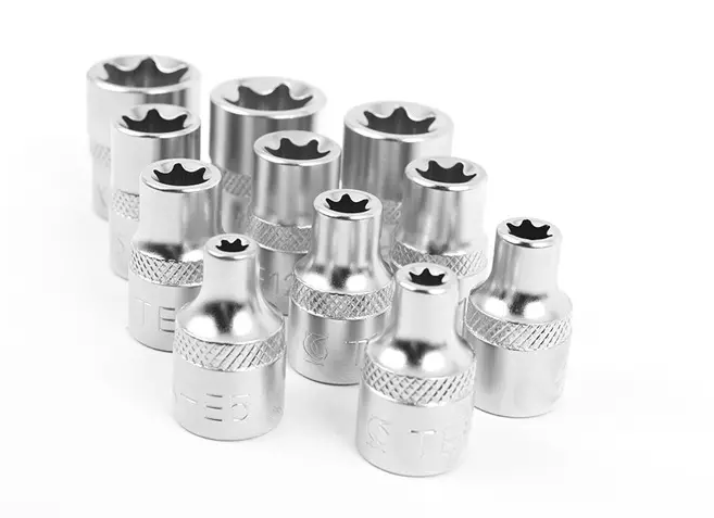 34x E Torx Socket Set Male Female Start Bit External Hex Torque E4-E20 With Case | UK
